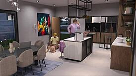 corlan and redhead brunette play with big cock in group scene