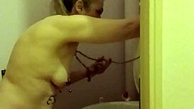 French woman records her solo outdoor session with toys