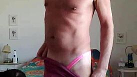 Pervy Papifachero Rubs Daddy Boner Bulge In N2n Shorts And Pink Thong Bulge To Stay Warm In Winter