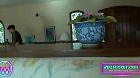 AMATEUR MILFS BY WIFEBUCKET - I FOUND MY STEP-SISTER AND HER HUSBAND FUCKING ON THE SOFA AND I GOT SO WET!