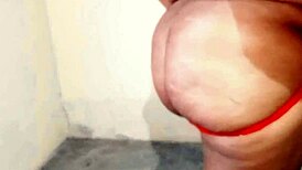 BBW Wife With Big Ass Experiments With Thong Panties From Horny Neighbor