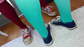 audrey holiday and rebecca vanguard tag team for double deepthroat blowjobs and cum swaps 😏