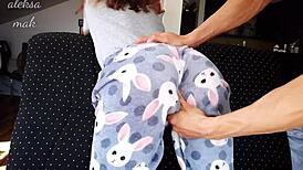 stepdaddy is hard spanking my little ass and fingering my pussy