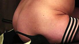 Feisty model receives cum shot on face and swallows all the cum