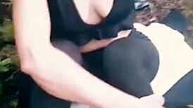 brunette latina gets outdoor doggystyle from stranger who watched her for days