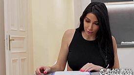 Clea Gaultier in BBC Interview Strips Clothes and Teases Big Black Cock