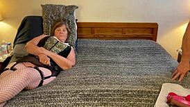 gilf carmen angel sucks granny bijou's cock deep