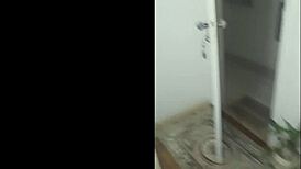 I snuck into my friends' house during the party and fucked a hairy pussy outdoors