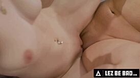 Tattooed Anna fists her ass while Tommy fists her pussy