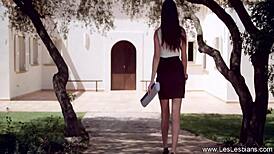 brunette and blonde milfs get into lesbian lust