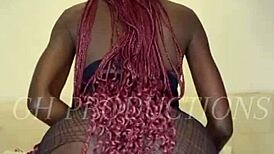 real african couple enjoys hot foreplay together