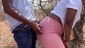 Casual outdoor meeting in the forest nature