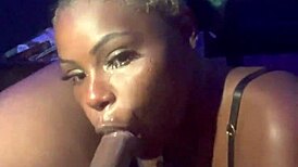 Queenko delivers a sloppy blowjob with deepthroat on monster cock