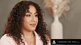 Busty Filipina Ember Snow Invites Therapist Liv Revamped for a Trio with Husband