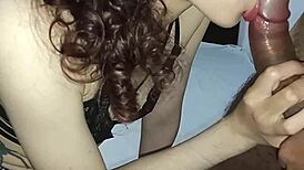 The boyfriend says he cums in the teen's pussy