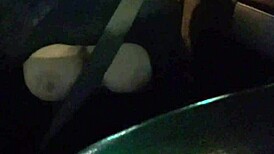 Italian milf Artemisia Love flashes her big horny tits while driving the car