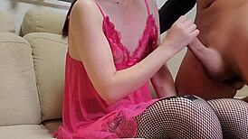 amateur mature wife gets creampied in her shaved pussy