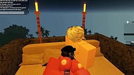 Outside adventure with rblx ultra in a casual blowjob scene