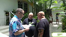 Tadople and friends pound ameena greens pussy in raw four-way