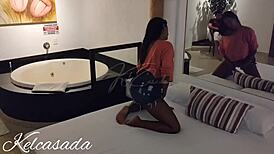 Wife and Husband's First Swingers Encounter in Motel After Being Caught