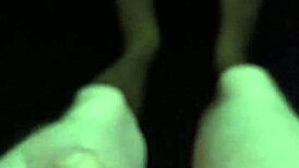 Amateur naked outdoor fuck with monster cock at night. Public exposure thrill.