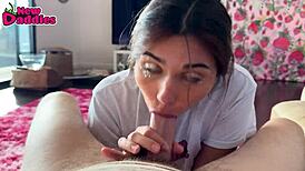 Beautiful submissive teen Kaia Martin POV blowjob and eating ass ~ newdaddies