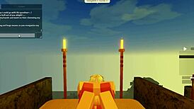 Outside adventure with rblx ultra in a casual blowjob scene