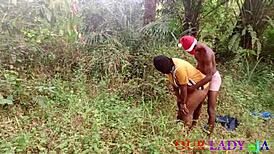 our last day at the yam festival with the village boy