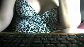 slutty naughty wife karina shows her big tits to lover lucas on live webcam cheating