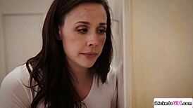 Brunette milf dominatrix facesits with big tits in lesbian scene