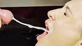 Latina Blonde Bunny Rides Big Black Cock, Rubbing Pussy Until Throbbing and Receiving Hot Cum