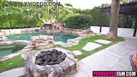 backyard taboo stepsister fucking blonde teen deepthroat