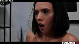 real life futanari - zuzu sweet takes deep hard dick from eve sweet