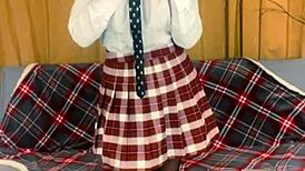 Busty Teacher Plays With Her Strapon