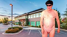 Stripping and masturbating in parking lot with toys 😈