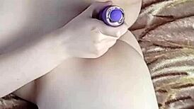 Girl with big ass gets an orgasm on the washing machine and from a vibrator