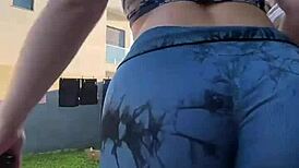 My cousin's big ass looks tight in those leggings