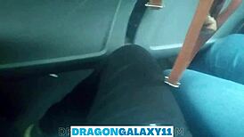 We gave a risky blowjob on the bus and almost got caught.