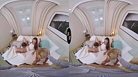 hey, join this virtual taboo celebration with brunette pov masturbation and blowjob 😈