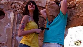 slutty babes like this brunette are always ready for outdoor fucking in the butt hole