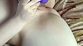 Girl with big ass gets an orgasm on the washing machine and from a vibrator