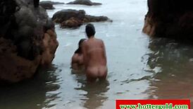 Euro Latina Hottie Anal Plowed Hard On Beach