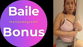 Latina milf wife dances sexy then rides cock in bedroom for intense orgasm