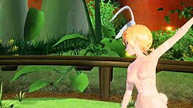 Behold Kagamine Rin's full nude body in Popipo Project Diva mod!