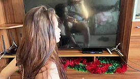 Stepsister Helps Stepbrother With Erection After Housework