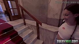 Eva Generosi delivers intense POV blowjob to Romeo Mancini in hardcore teen action