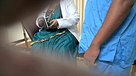 Doctor Shocked While Nurse Fucks Her In Clinic!