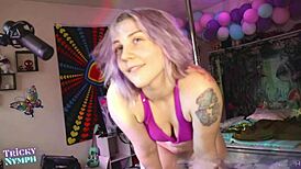 I Watch Cute Nymph Strip Tease And Twerk