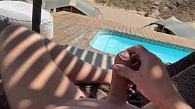 Cumshot In The Desert From Mature Amateur