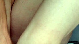 cute shy girl spreads legs on desk for quickie cumshot on pussy